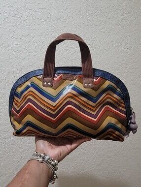 Fossil Key- Per Tribal Zig-Zag Coated Handbag